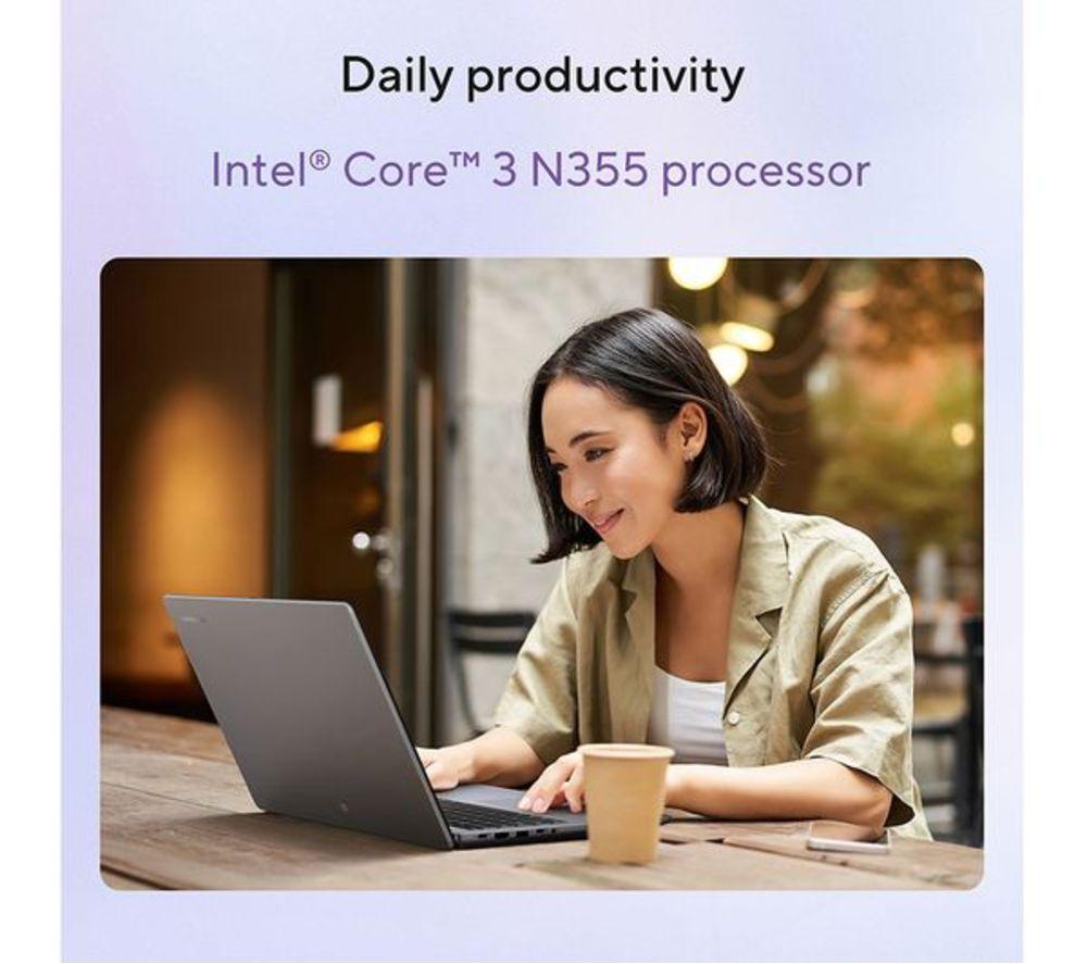 ASUS CX15 15.6" Refurbished Chromebook Plus - Intel&reg; Core&trade; 3, 128 GB eMMC, Grey (Very Good Condition) image number 15 of 19
