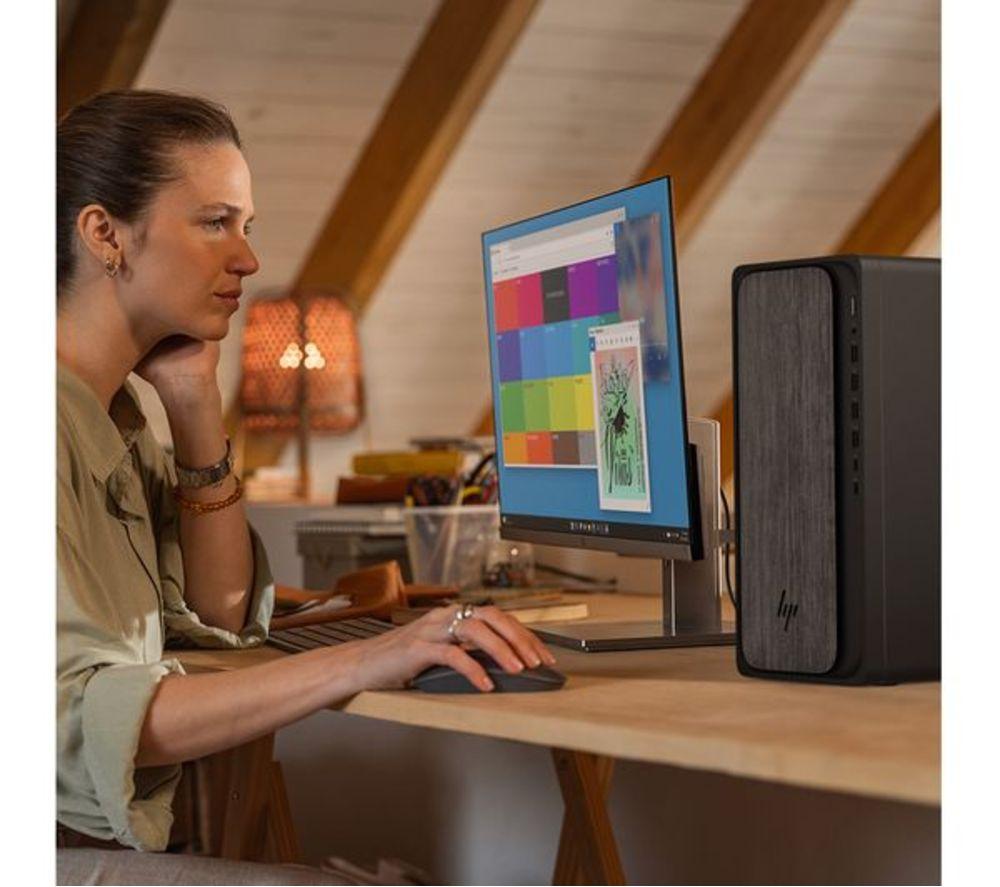 HP OmniDesk M02-0000na Refurbished Desktop PC - AMD Ryzen 5, 512 GB SSD, Grey Wood (Very Good Condition) image number 16 of 18