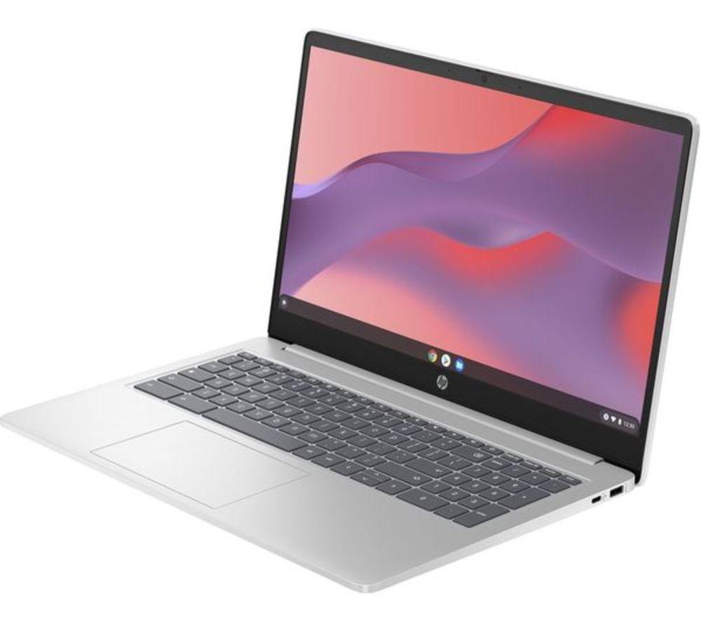 HP 15a-nb0503sa 15.6" Refurbished Chromebook - Intel&reg; N100, 128 GB UFS, Silver (Very Good Condition) image number 2 of 3