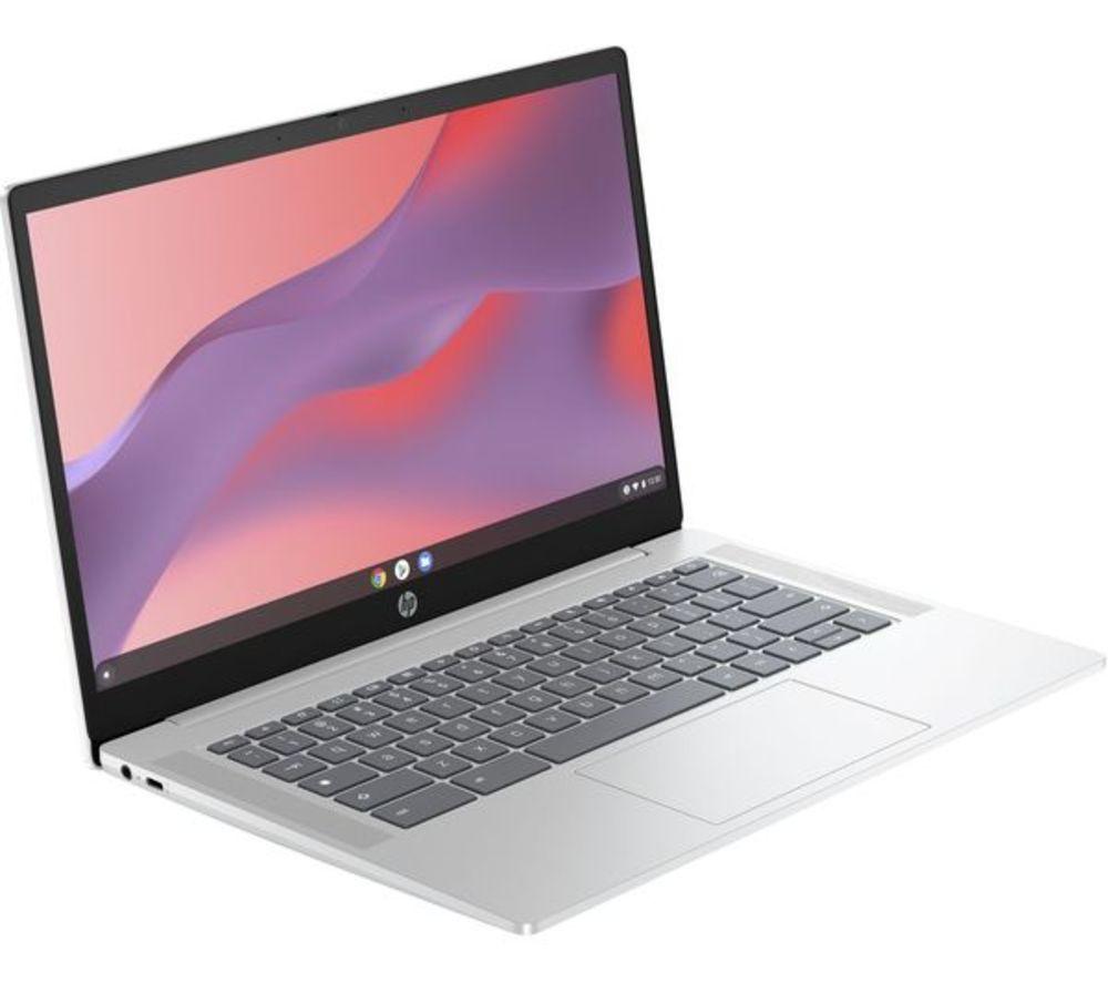 HP 14a-nf0501sa 14" Refurbished Chromebook - Intel&reg; N100, 128 GB UFS, Silver (Very Good Condition) image number 2 of 18