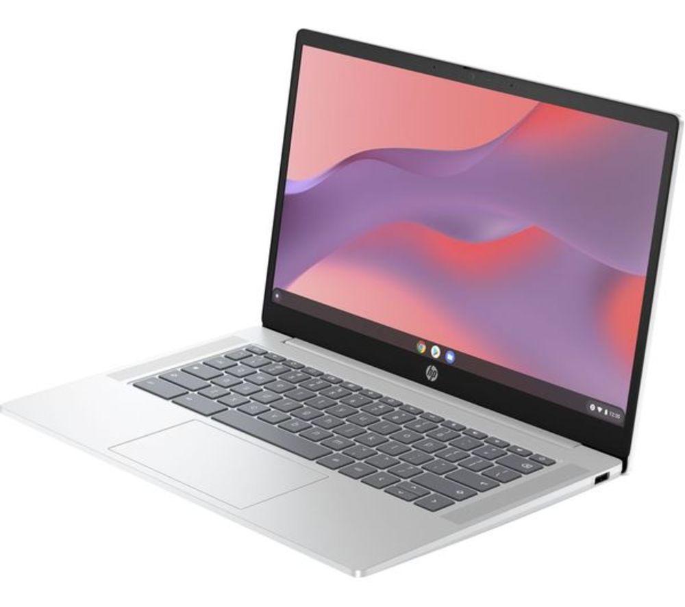 HP 14a-nf0501sa 14" Refurbished Chromebook - Intel&reg; N100, 128 GB UFS, Silver (Very Good Condition) image number 5 of 18