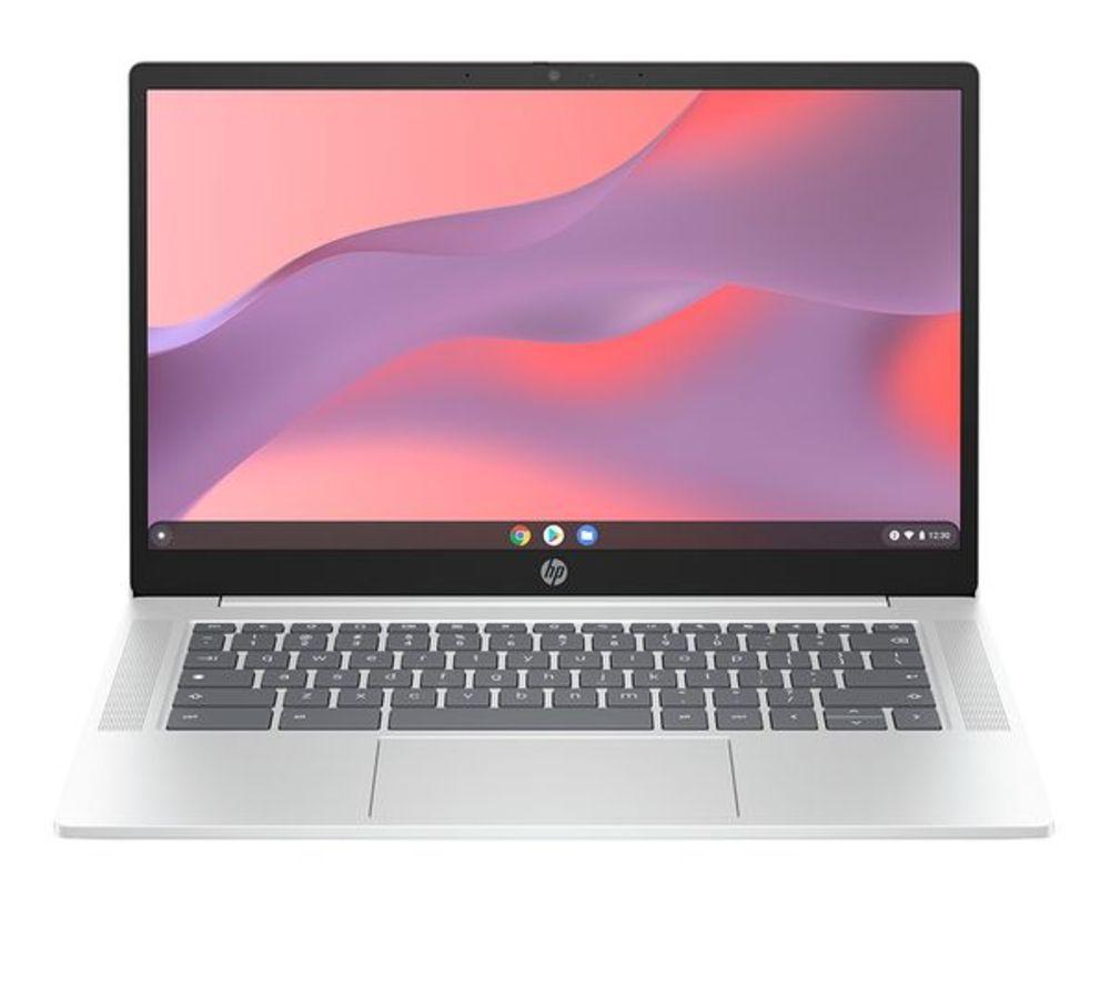 HP 14a-nf0501sa 14" Refurbished Chromebook - Intel&reg; N100, 128 GB UFS, Silver (Very Good Condition) image number 16 of 18