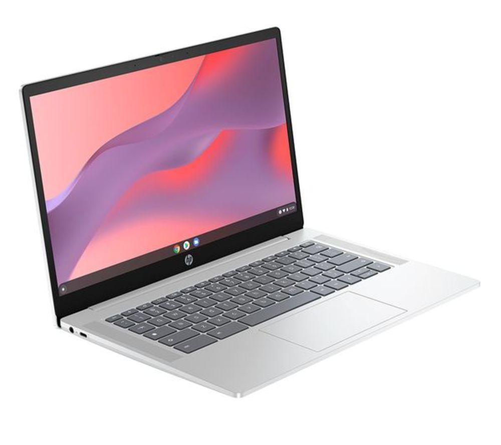HP 14a-nf0501sa 14" Refurbished Chromebook - Intel&reg; N100, 128 GB UFS, Silver (Very Good Condition) image number 17 of 18