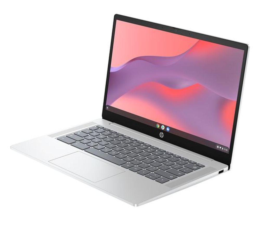 HP 14a-nf0501sa 14" Refurbished Chromebook - Intel&reg; N100, 128 GB UFS, Silver (Very Good Condition) image number 18 of 18