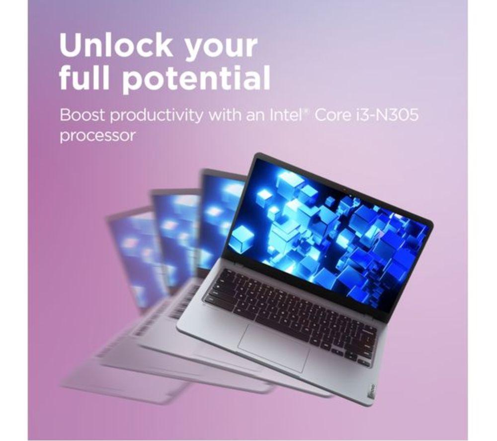 LENOVO Duet 10.95" 2 in 1 Refurbished Chromebook - MediaTek Kompanio 838, 128 GB eMMC, Grey (Very Good Condition) image number 8 of 11