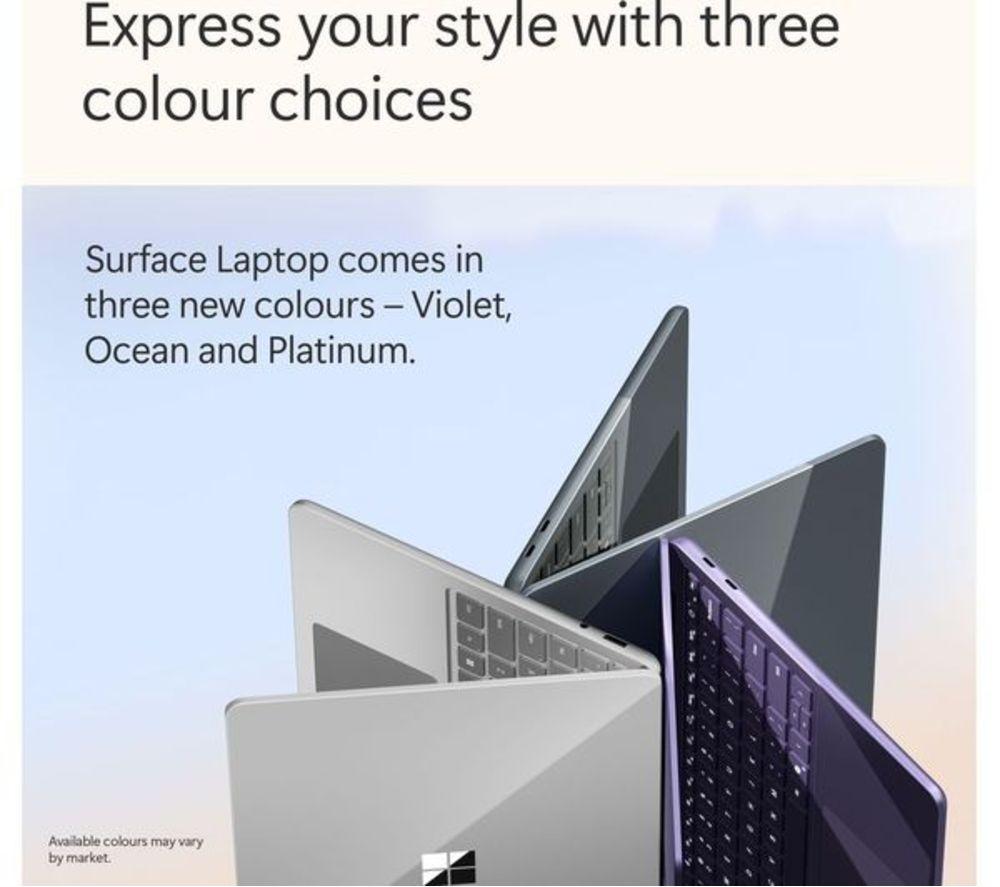 MICROSOFT 13" Refurbished Surface Laptop, Copilot+ PC - Snapdragon X Plus, 512 GB SSD, Platinum (Very Good Condition) image number 6 of 14