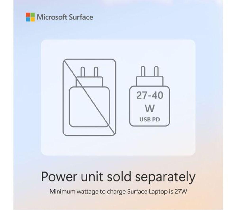 MICROSOFT 13" Refurbished Surface Laptop, Copilot+ PC - Snapdragon X Plus, 512 GB SSD, Platinum (Very Good Condition) image number 11 of 14