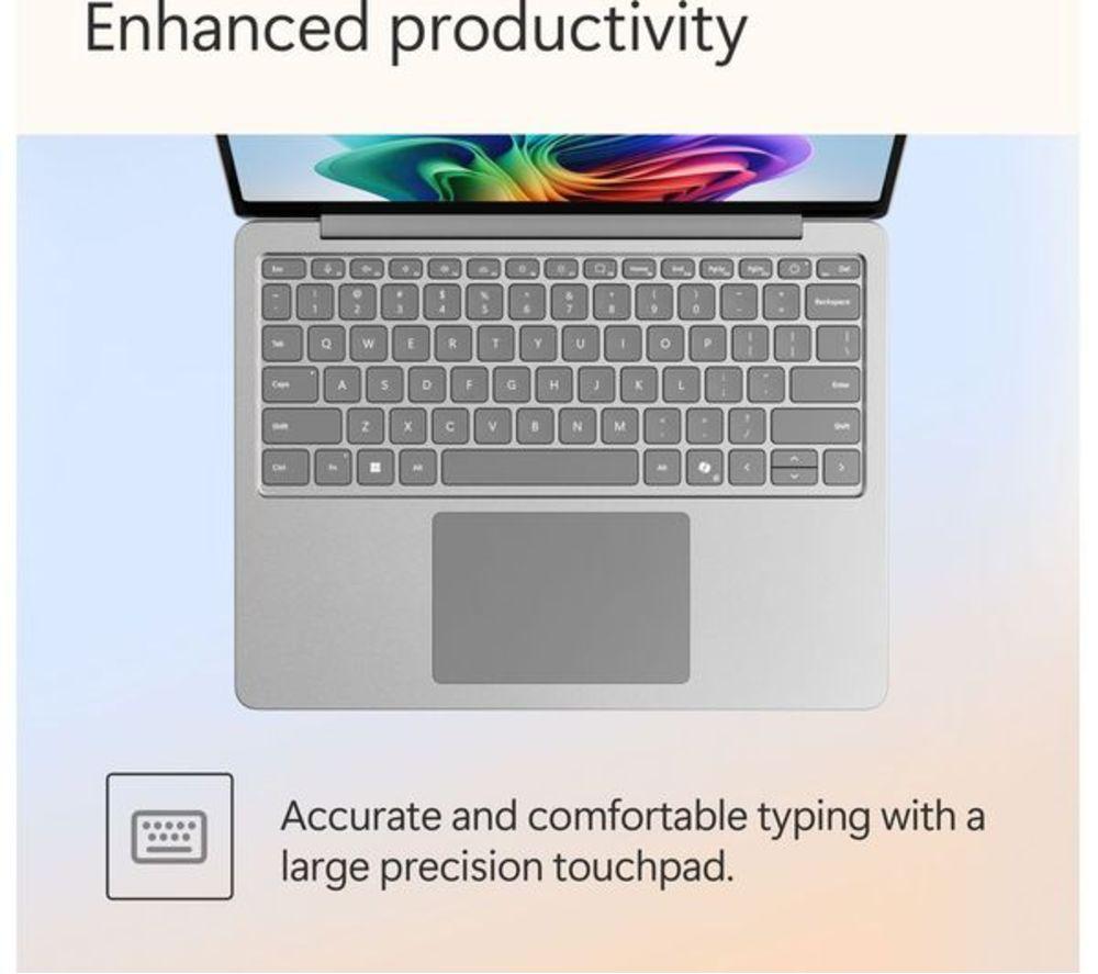 MICROSOFT 13" Refurbished Surface Laptop, Copilot+ PC - Snapdragon X Plus, 512 GB SSD, Platinum (Very Good Condition) image number 14 of 14