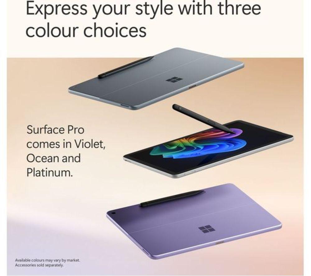 MICROSOFT 12" Refurbished Surface Pro, Copilot+ PC - Snapdragon X Plus, 256 GB SSD, Platinum (Excellent Condition) image number 6 of 16