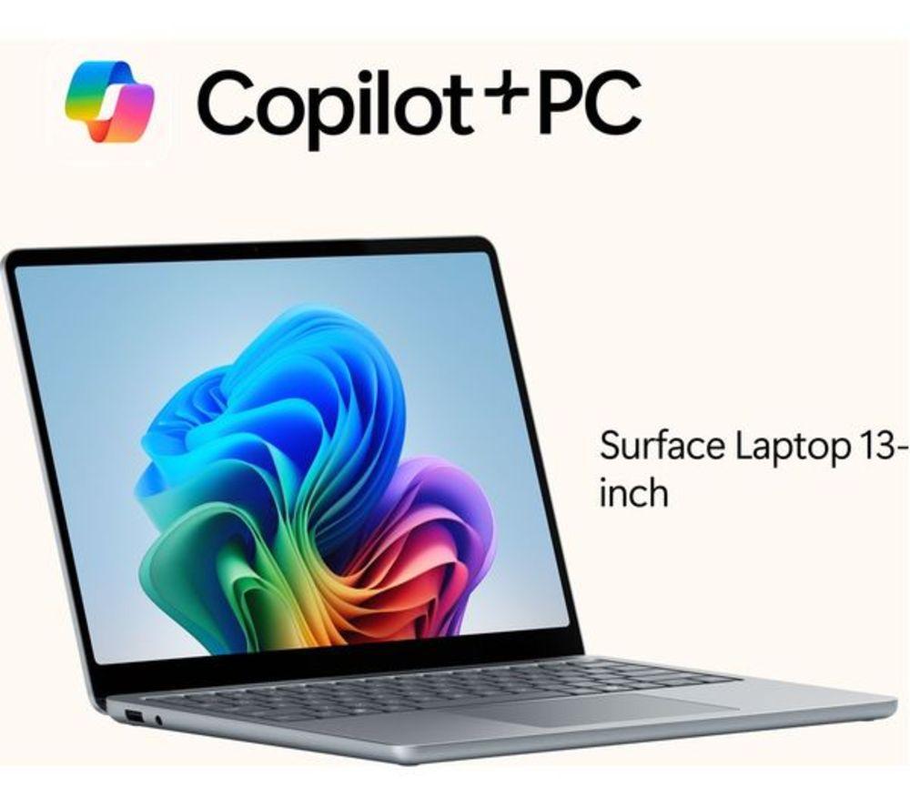 MICROSOFT 13" Refurbished Surface Laptop, Copilot+ PC - Snapdragon X Plus, 512 GB SSD, Ocean (Excellent Condition) image number 2 of 14