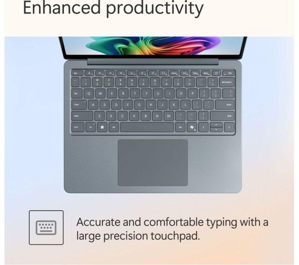 MICROSOFT 13" Refurbished Surface Laptop, Copilot+ PC - Snapdragon X Plus, 512 GB SSD, Ocean (Excellent Condition) image number 8 of 14