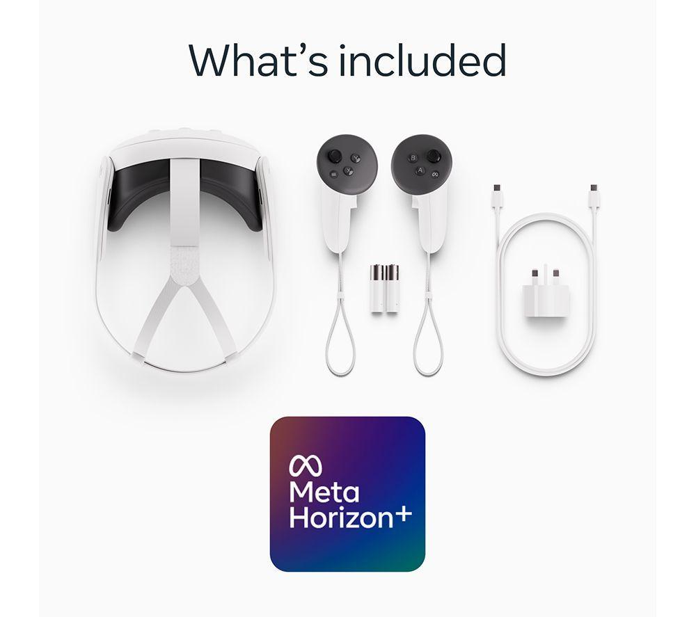 META Quest 3 Virtual Reality Headset and Quest 3 & 3S Carrying Case Bundle - White & Grey image number 7 of 9