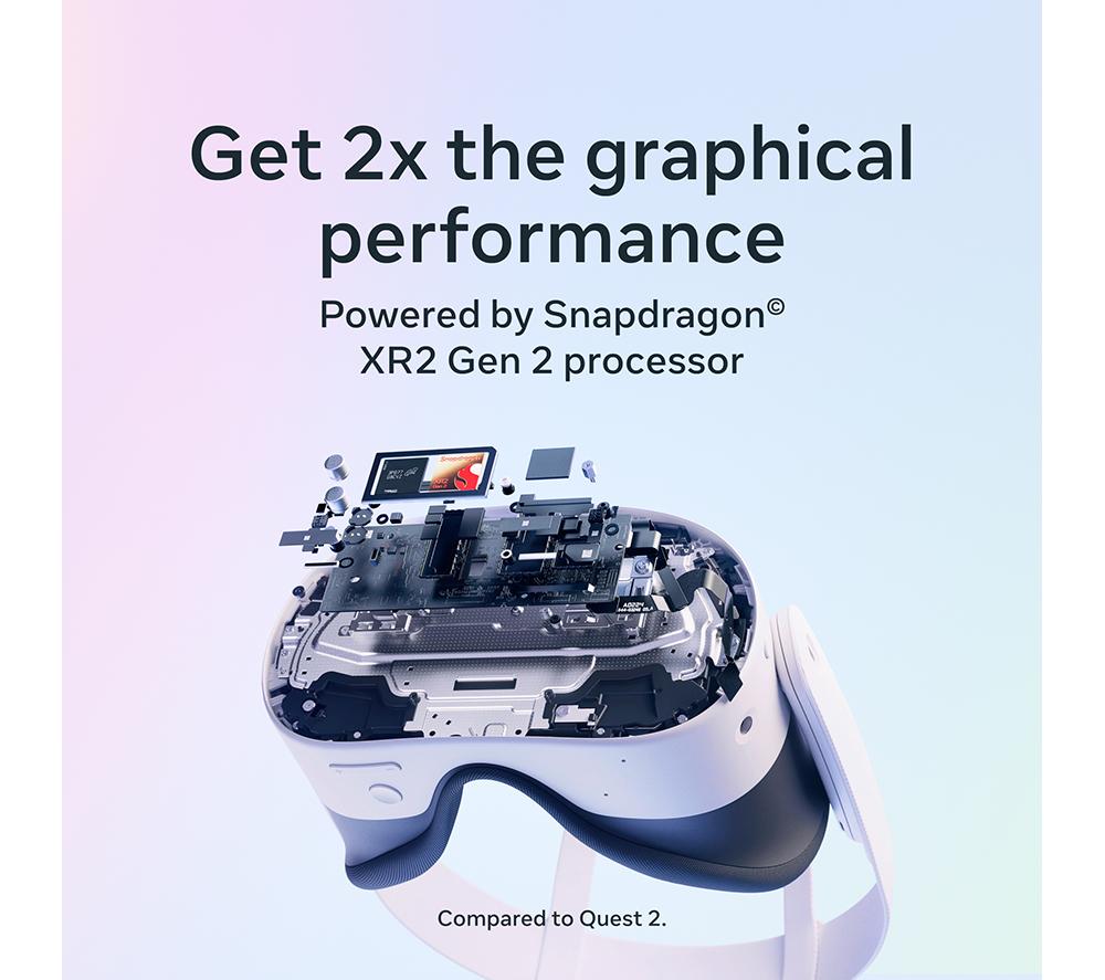 META Quest 3S Mixed Reality Headset 256 GB & Quest Link Cable USB Type-C Bundle image number 5 of 11