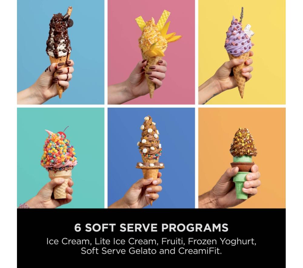 NINJA CREAMi Scoop & Swirl NC701UK 13-in-1 Ice Cream and Soft Serve Maker - Silver image number 4 of 14