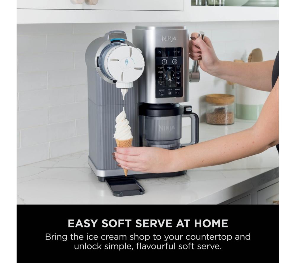 NINJA CREAMi Scoop & Swirl NC701UK 13-in-1 Ice Cream and Soft Serve Maker - Silver image number 9 of 14