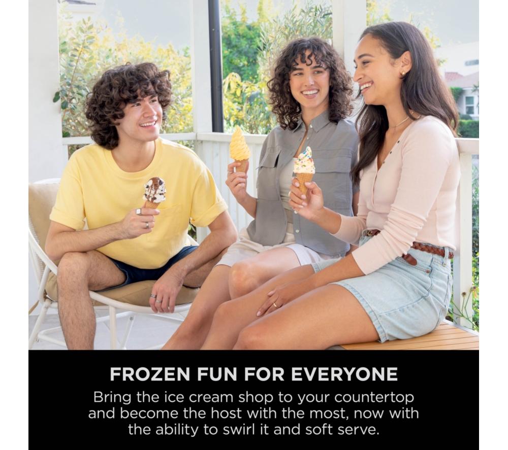 NINJA CREAMi Scoop & Swirl NC701UK 13-in-1 Ice Cream and Soft Serve Maker - Silver image number 12 of 14