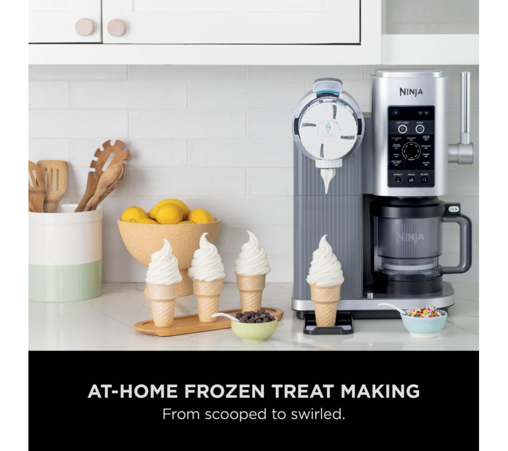 NINJA CREAMi Scoop & Swirl NC701UK 13-in-1 Ice Cream and Soft Serve Maker - Silver image number 13 of 14