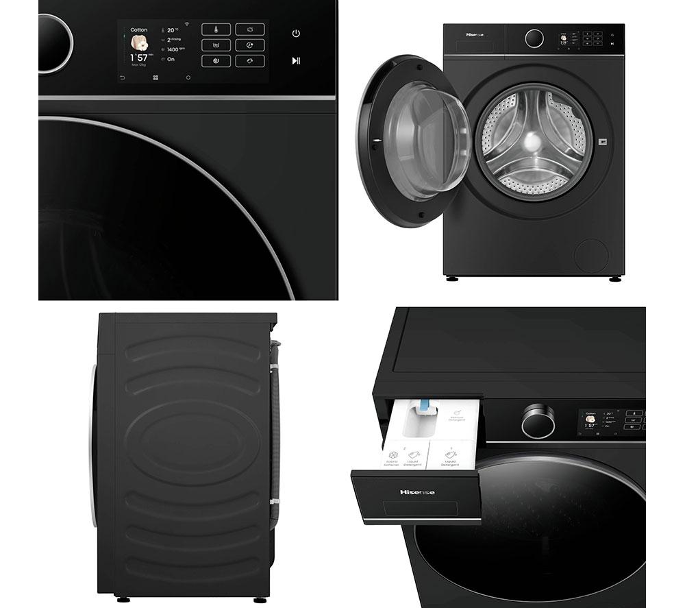 HISENSE KitchenFit 5i Series WF5I1245BBR WiFi-enabled 12 kg 1400 Spin Washing Machine - Black image number 13 of 28