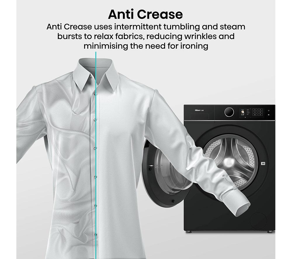 HISENSE KitchenFit 5i Series WF5I1245BBR WiFi-enabled 12 kg 1400 Spin Washing Machine - Black image number 25 of 28