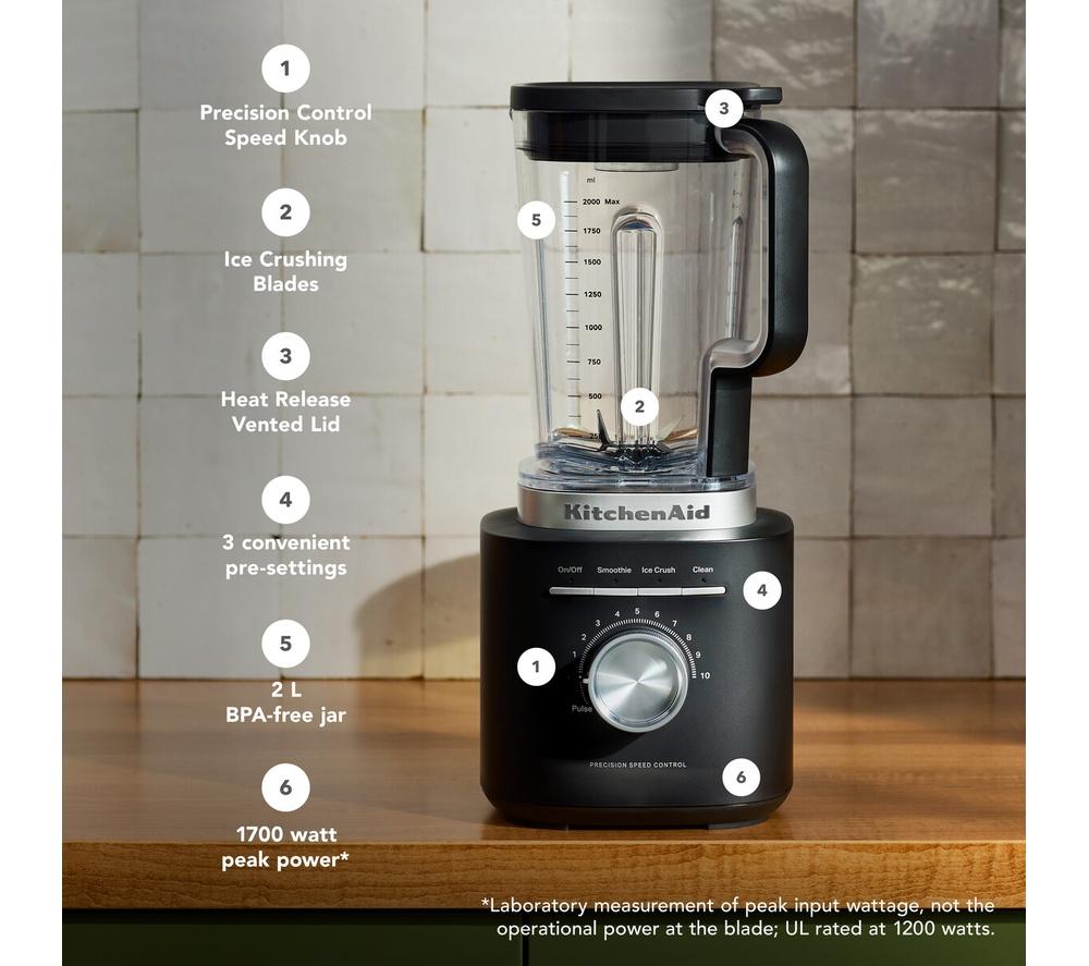 KITCHENAID Pure Power Blender - Matte Black image number 16 of 19