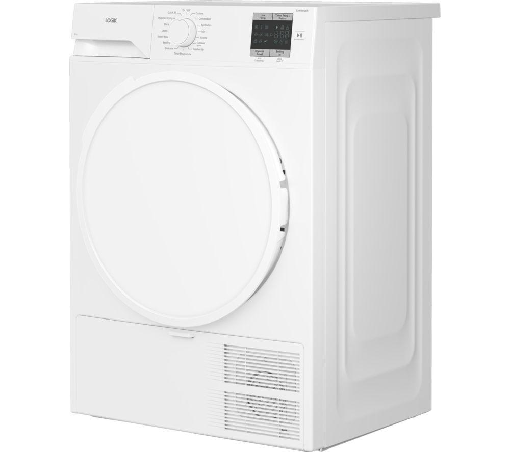 LOGIK LHP8W25R 8 kg Heat Pump Tumble Dryer - White image number 3 of 6