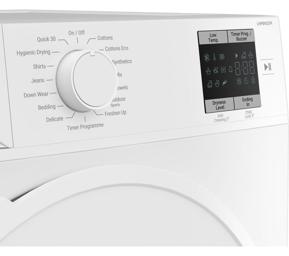 LOGIK LHP8W25R 8 kg Heat Pump Tumble Dryer - White image number 5 of 6
