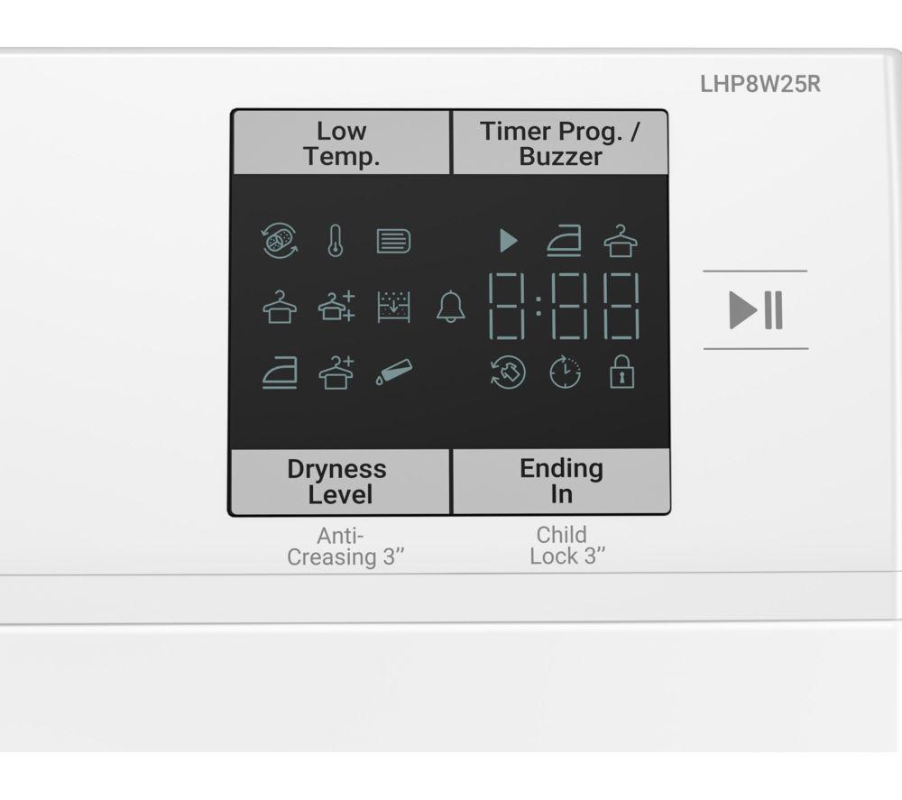 LOGIK LHP8W25R 8 kg Heat Pump Tumble Dryer - White image number 6 of 6