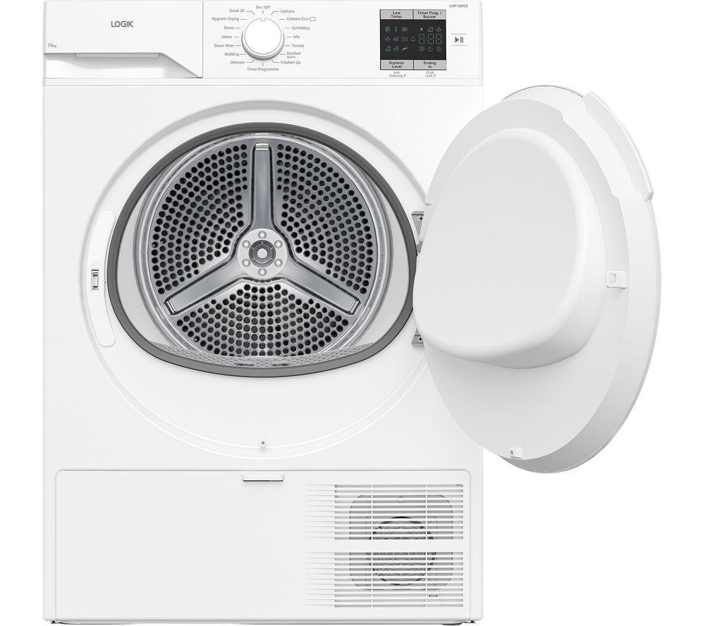 LOGIK LHP10W25R 10 kg Heat Pump Tumble Dryer - White image number 4 of 6