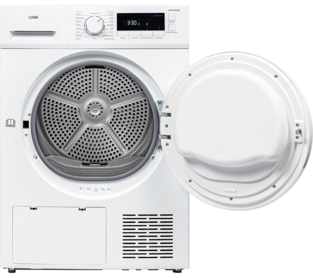 LOGIK LHP7W25R 7 kg Heat Pump Tumble Dryer - White image number 5 of 9