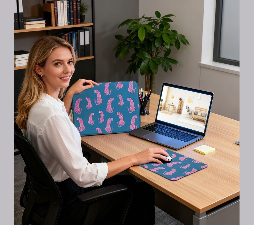 GOJI G15SLBUN26 15.6" Laptop Sleeve & Mouse Mat - Blue image number 8 of 8