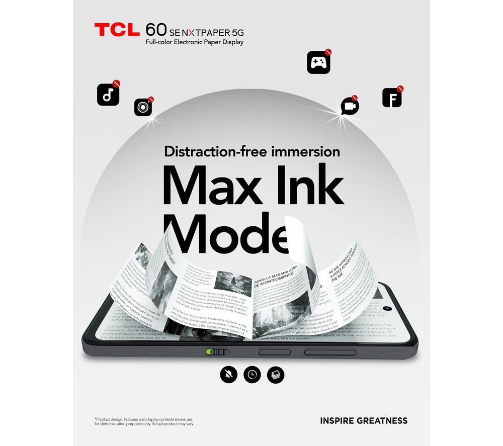TCL 60 SE NXTPAPER 5G - 256 GB, Space Grey image number 6 of 8