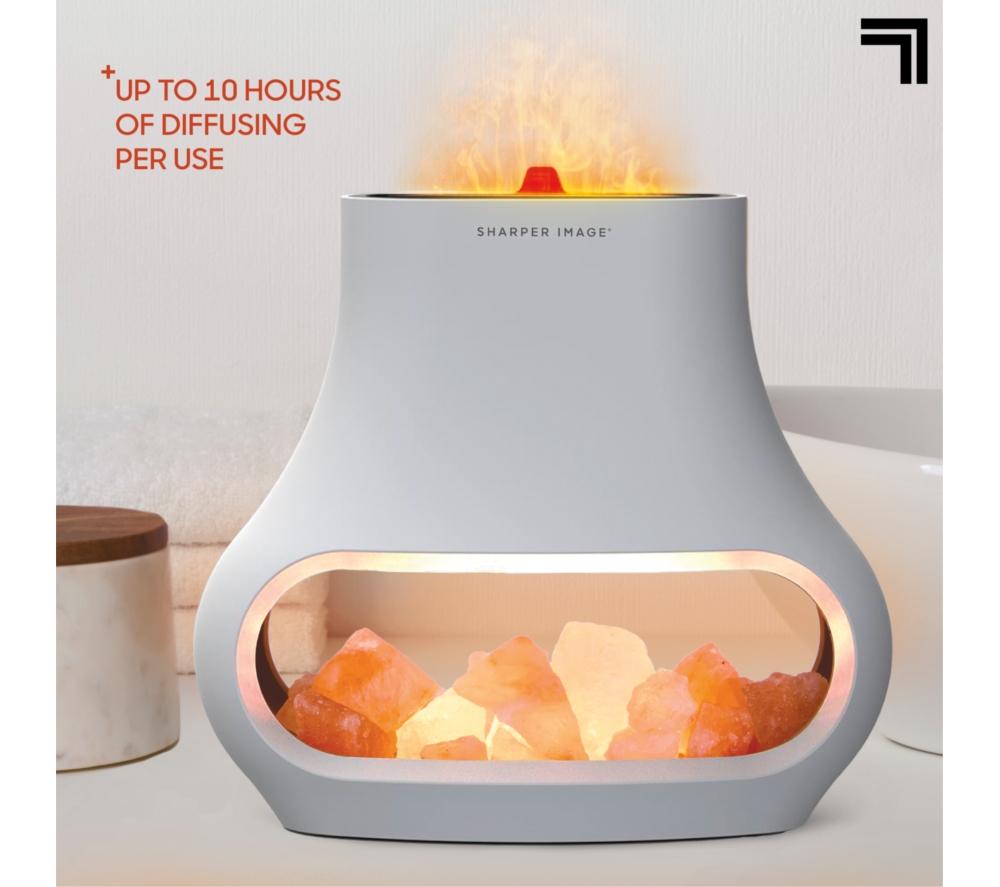 SHARPER IMAGE Salt Lamp Diffuser - White image number 2 of 4