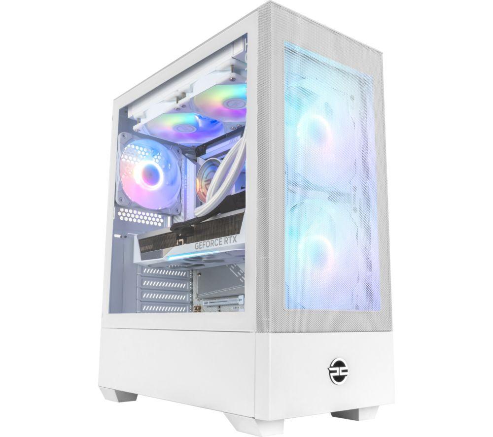 Pcspecialist Luna 75 Gaming Pc - Amd Ryzen™ 7, Rtx 5070, 1 Tb Ssd, White