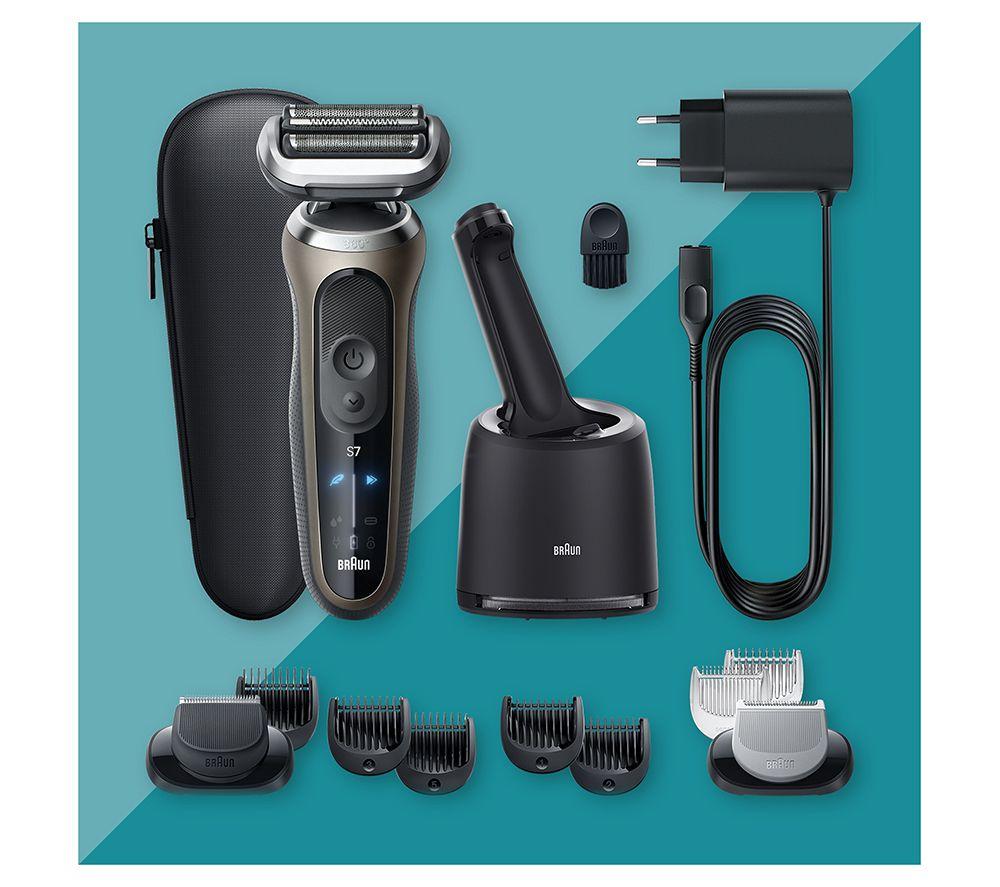 BRAUN Series 7 72-C7650CC Wet & Dry Foil Shaver & 4-in-1 SmartCare Centre - Gold