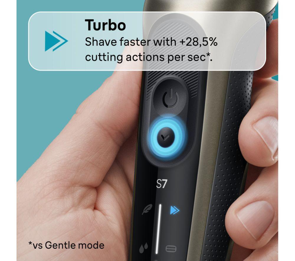 BRAUN Series 7 72-C7650CC Wet & Dry Foil Shaver & 4-in-1 SmartCare Centre - Gold image number 3 of 14