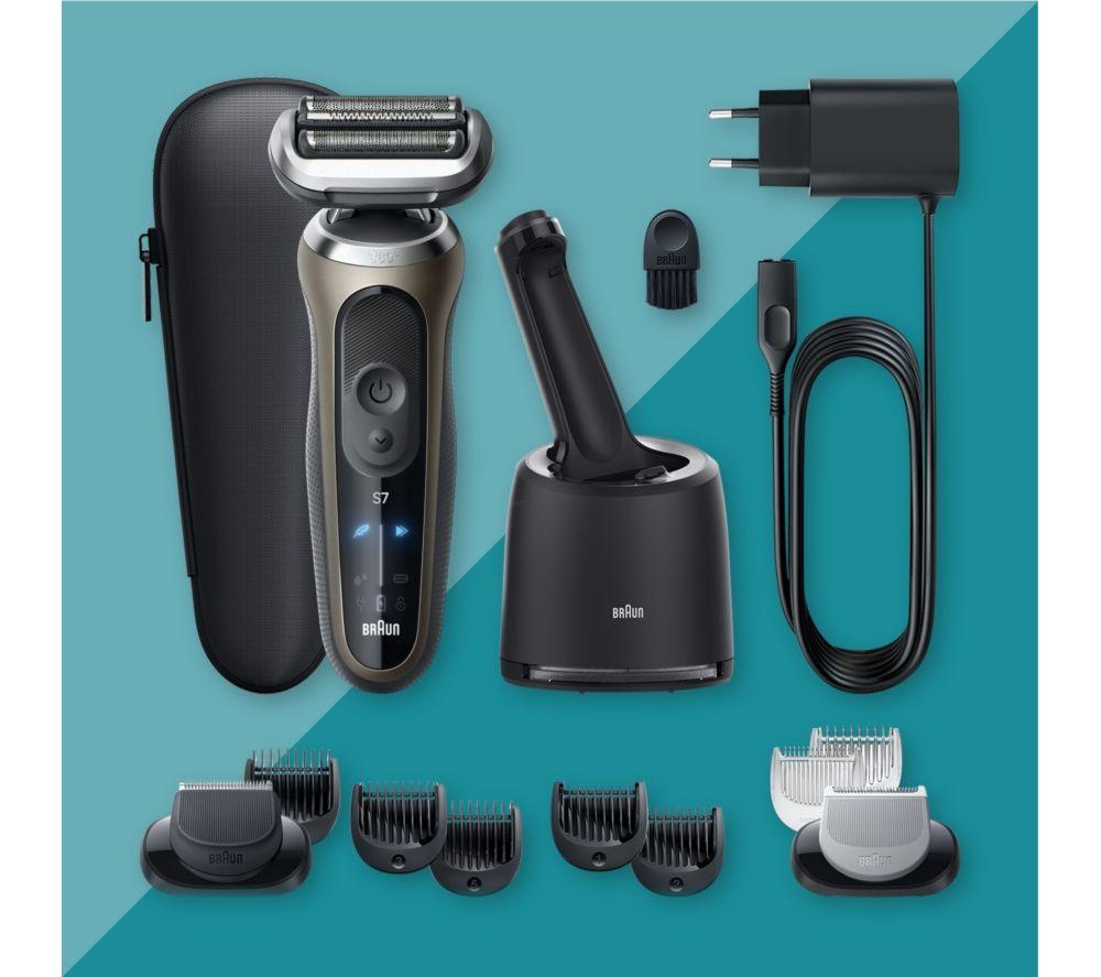 BRAUN Series 7 72-C7650CC Wet & Dry Foil Shaver & 4-in-1 SmartCare Centre - Gold image number 10 of 14