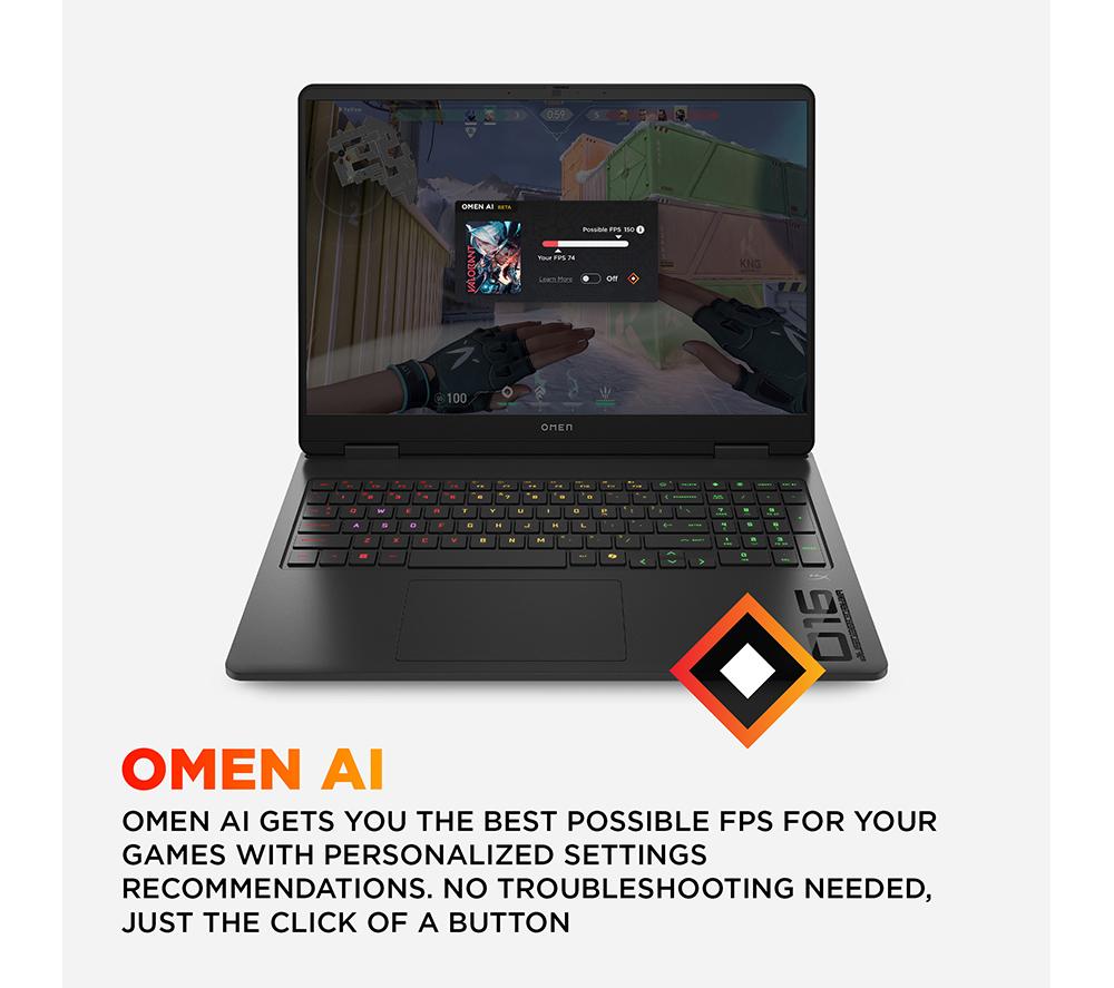 HP OMEN 16-an0502na 16" Gaming Laptop - Intel&reg; Core&trade; Ultra 7, RTX 5060, 1 TB SSD image number 4 of 23