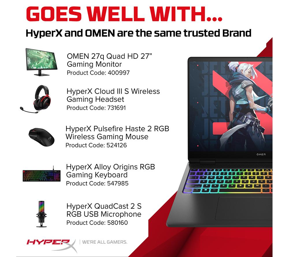 HP OMEN MAX 16-ah0502na 16" Gaming Laptop - Intel&reg; Core&trade; Ultra 9, RTX 5070 Ti, 1 TB SSD image number 2 of 31
