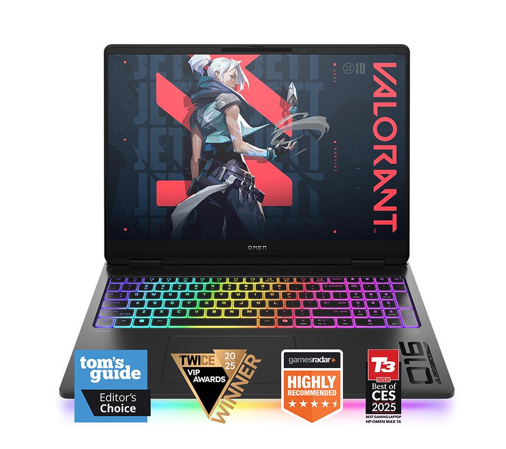 HP OMEN MAX 16-ah0502na 16" Gaming Laptop - Intel&reg; Core&trade; Ultra 9, RTX 5070 Ti, 1 TB SSD image number 3 of 31
