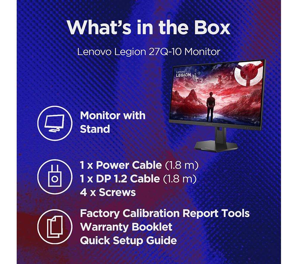 LENOVO Legion 27q-10 Quad HD 27" IPS LCD Gaming Monitor - Black image number 5 of 5