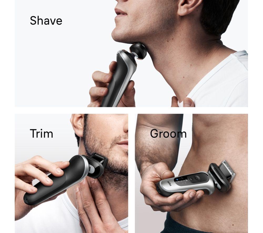BRAUN Series 6 62-S7650cc Wet & Dry Shaver & SmartCare Centre - Silver image number 9 of 11