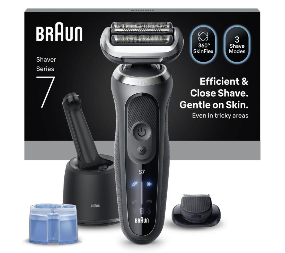 BRAUN Series 7 72-G7200CC Wet & Dry Foil Shaver & 4-in-1 SmartCare Centre - Grey