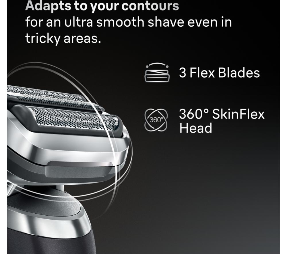 BRAUN Series 7 72-G7200CC Wet & Dry Foil Shaver & 4-in-1 SmartCare Centre - Grey image number 3 of 7
