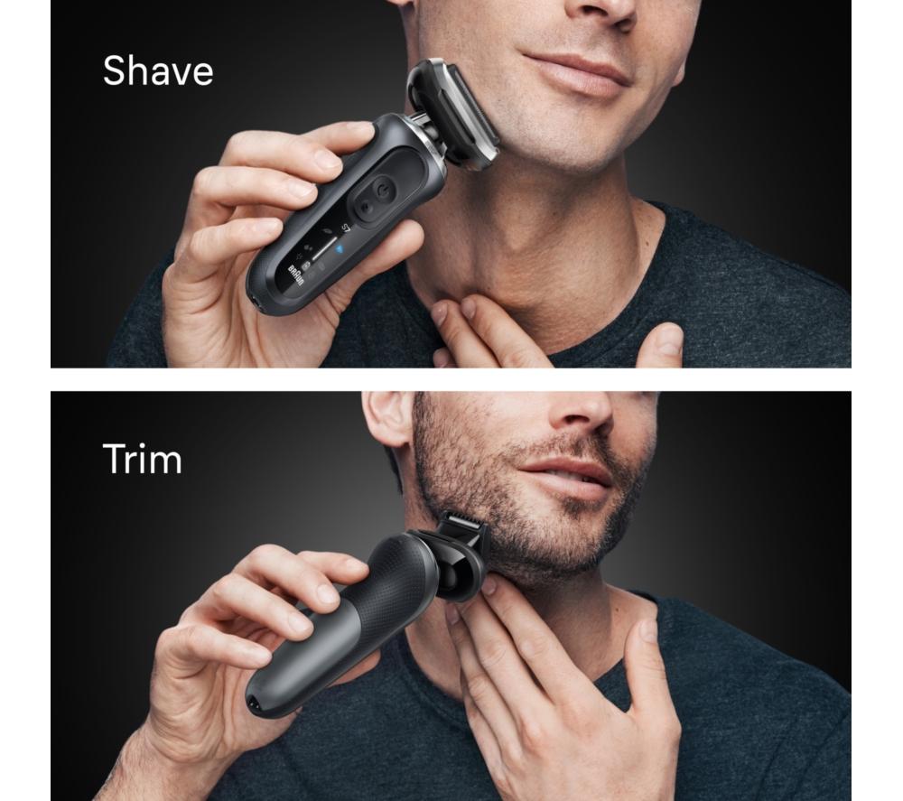 BRAUN Series 7 72-G7200CC Wet & Dry Foil Shaver & 4-in-1 SmartCare Centre - Grey image number 5 of 7