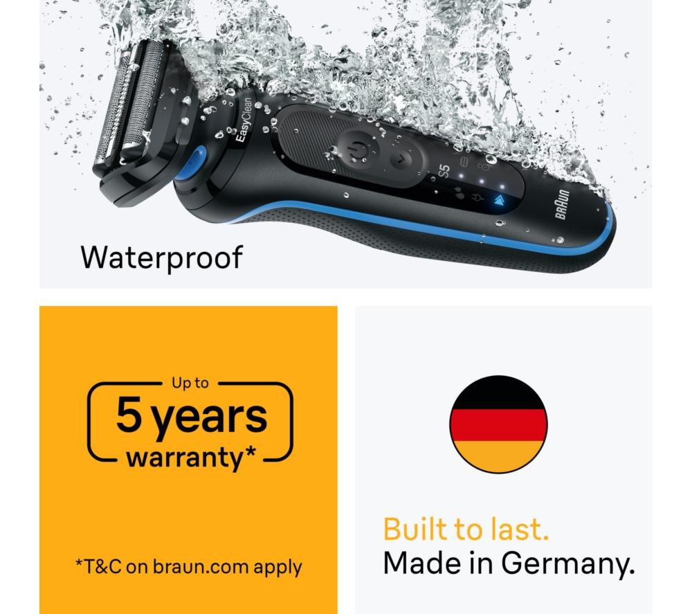 BRAUN Series 5 52-B1650s Electric Shaver - Blue image number 6 of 6