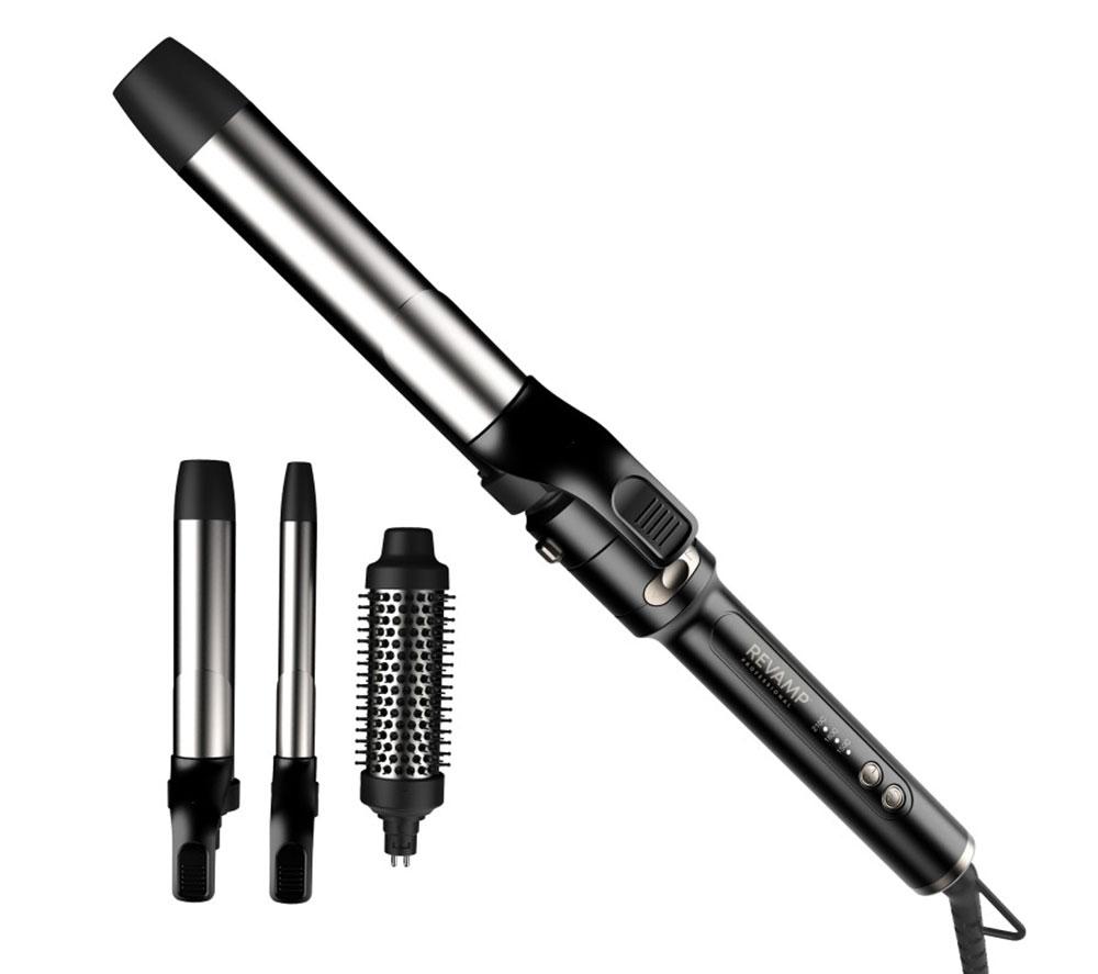 REVAMP Multi Style Revolve 3-in-1 Rotating Hair Styler - Black & Gold image number 8 of 8
