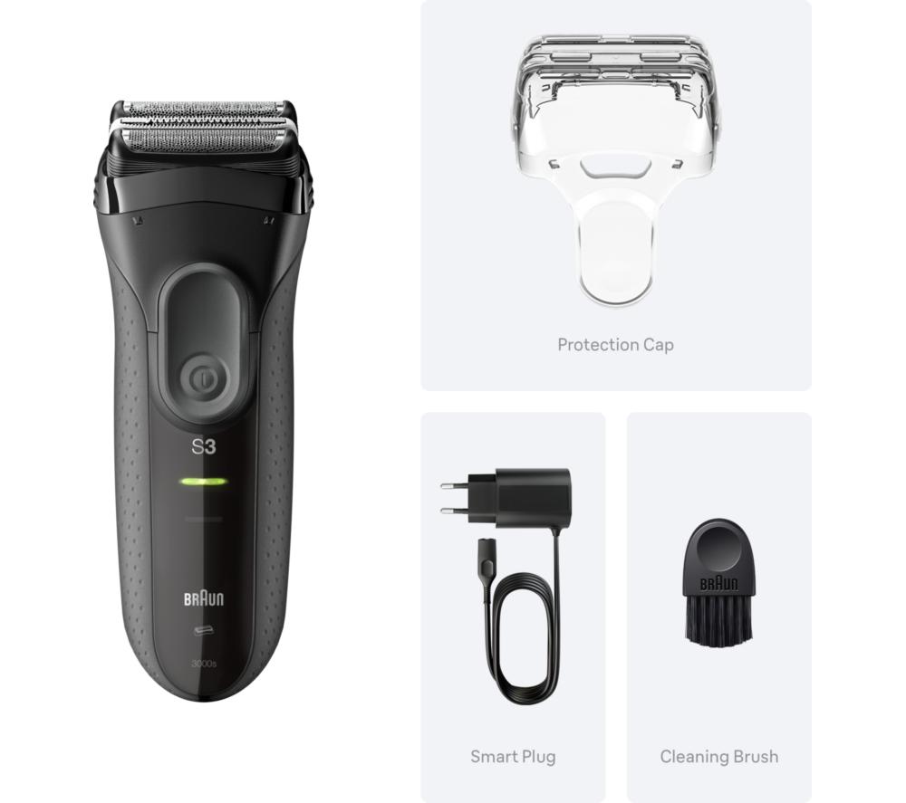 BRAUN Series 3+ 3000s Electric Shaver - Grey image number 6 of 7