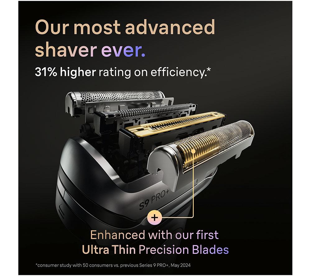 BRAUN Series 9 Pro+ 9667cc Wet & Dry Electric Shaver - Silver image number 5 of 8