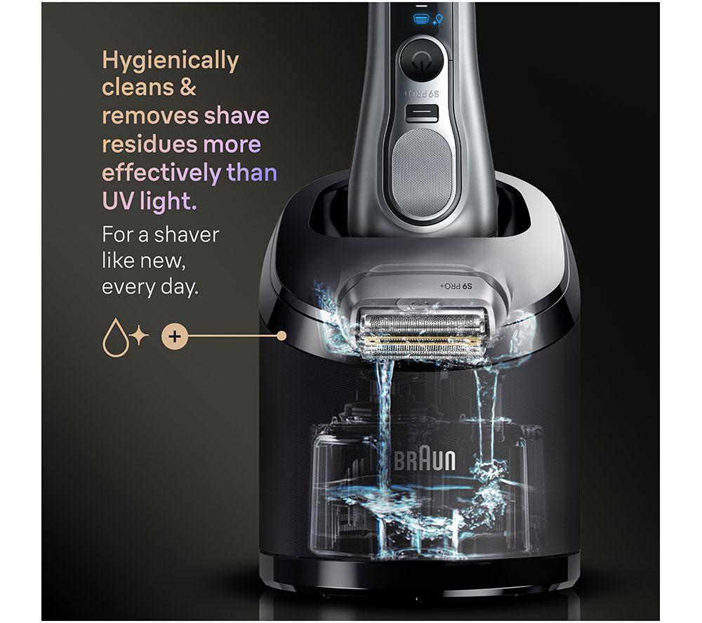 BRAUN Series 9 Pro+ 9667cc Wet & Dry Electric Shaver - Silver image number 7 of 8