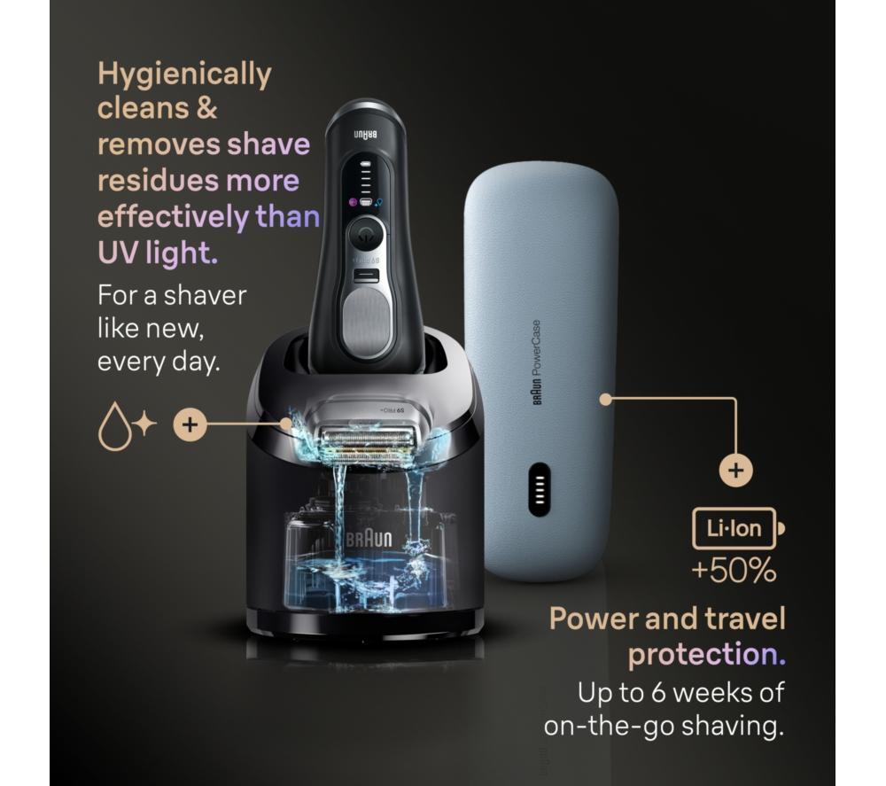 BRAUN Series 9 Pro+ 9670cc Wet & Dry Electric Shaver - Black image number 7 of 8